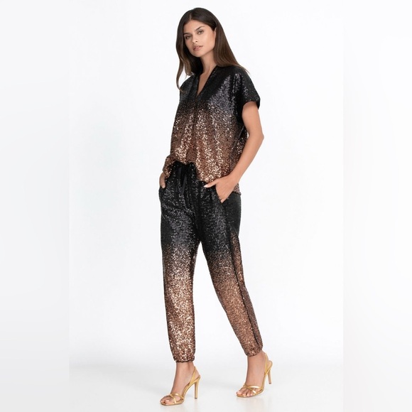 Johnny Was NWT Sequin Gold Jett Jogger Pants Size XS - Picture 4 of 12